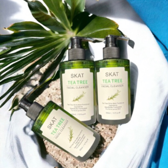 SKAT TEA TREE เจลล้างหน้าทีทรี โฟมล้างหน้า สูตรอ่อนโยนสำหรับคนเป็นสิว ...