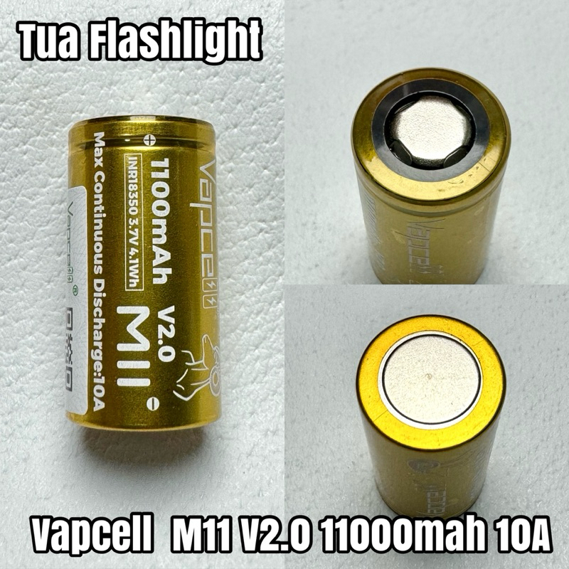 Batteria Vapcell M11 18350 1100mAh 10A 3.7V Li-Ion + Custodia - Spedizione Inclusa