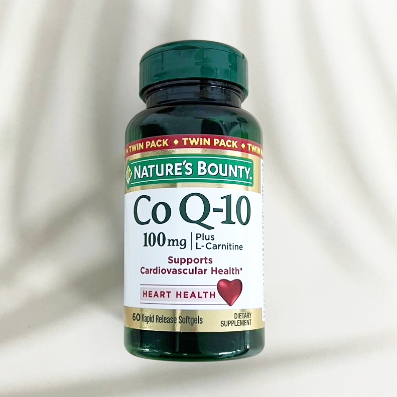 coq10 100 mg plus l carnitine Nature's Bounty Q-Sorb CoQ10 100 mg Dietary Supplement Softgels Twinpack main image 0