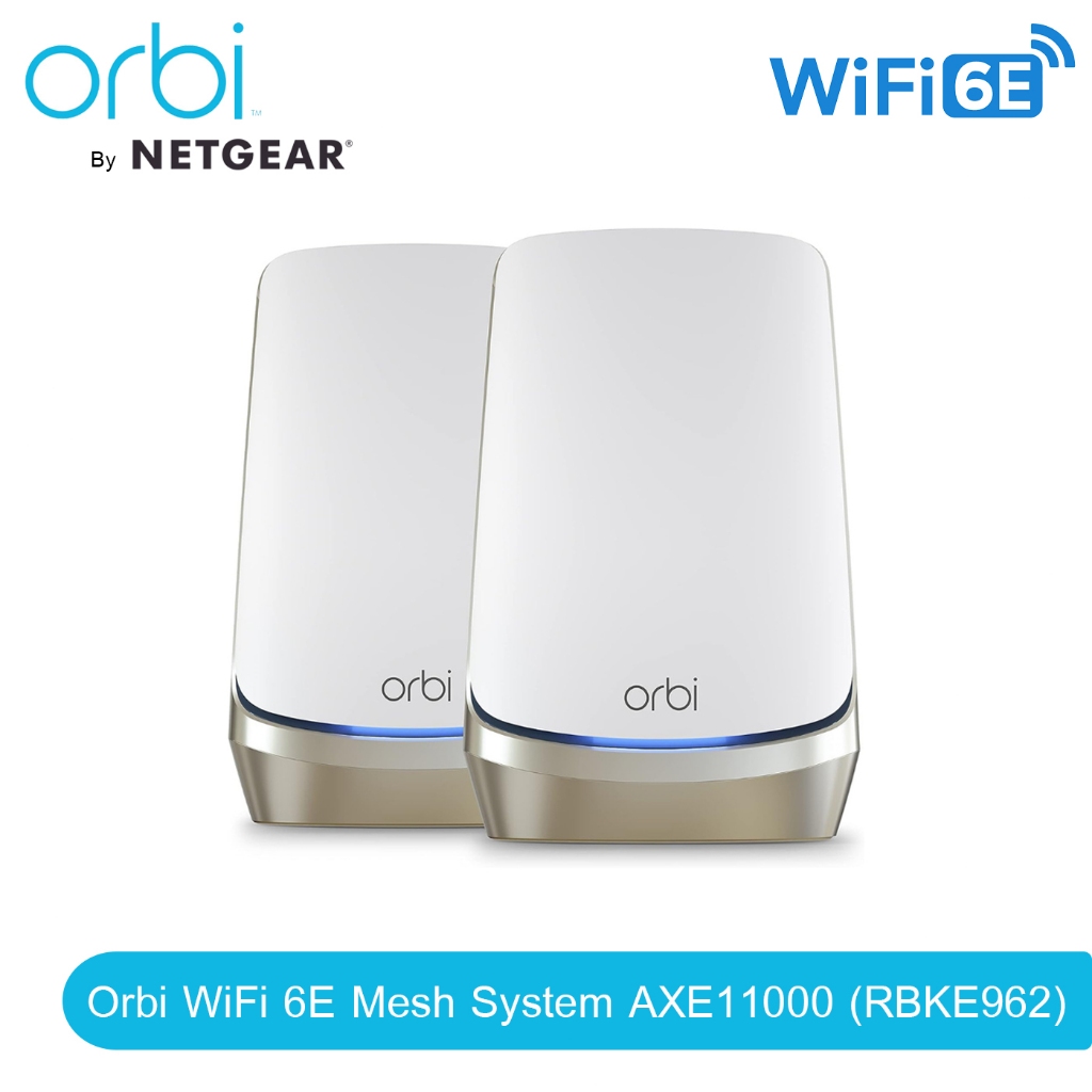 NETGEAR RBKE962 AXE11000 Orbi Quad-Band WiFi 6E Mesh System 10 Gig
