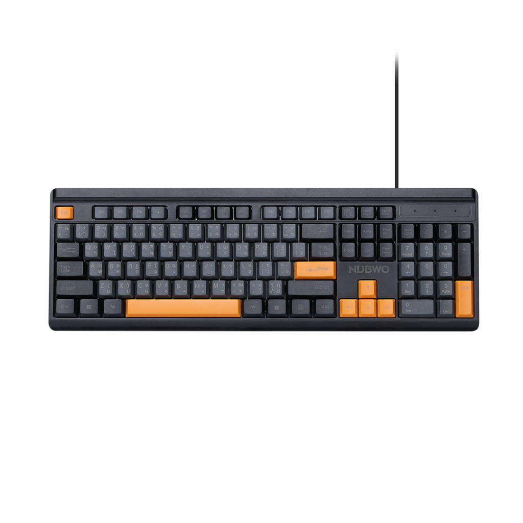 NUBWO คีย์บอร์ด Rubber Dome รุ่น NK44 Wired Keyboard TH/EN Keyboard ...