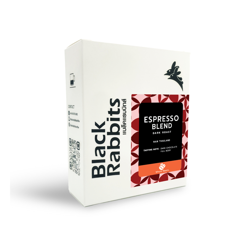 Black Rabbits เมล็ดกาแฟ คั่วเข้ม - ESPRESSO BLEND 40 g. กาแฟกลิ่น ดาร์ ...