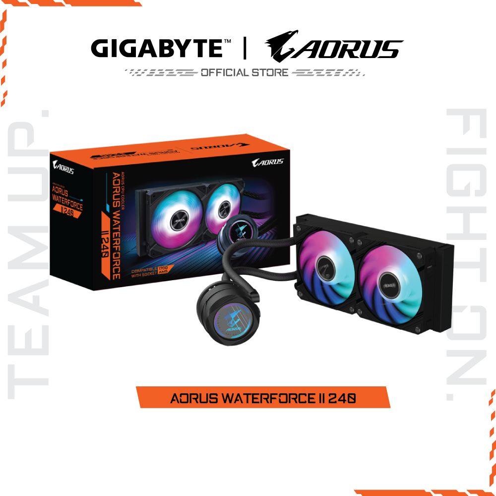 GIGABYTE AORUS WATERFORCE II 240 CPU LIQUID COOLER (ระบบระบายความร้อนด้วยน้ำ) GP-A WATERFORCE II 240