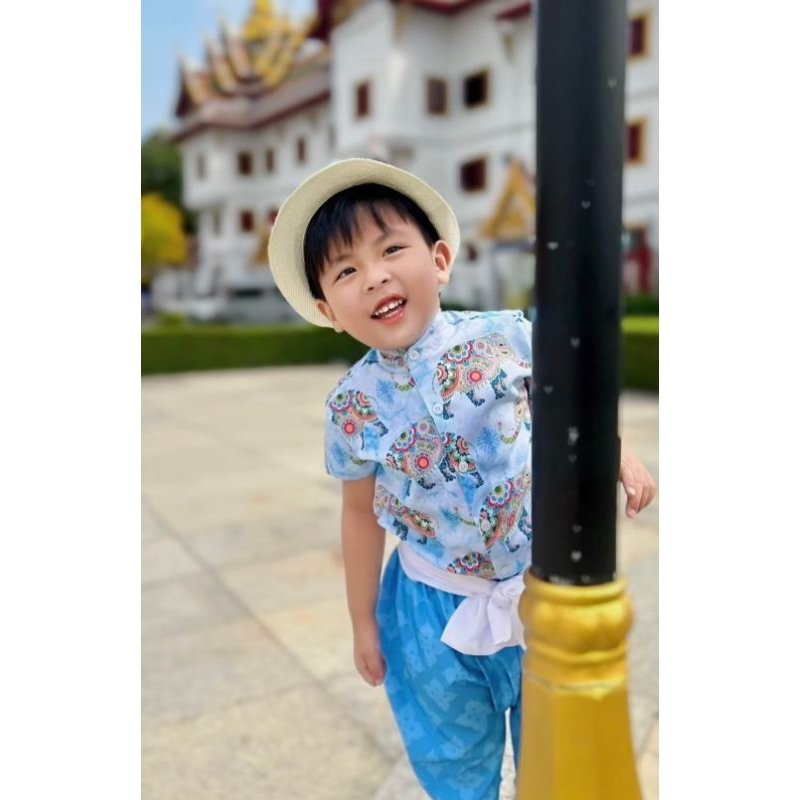 ชุดไทยประยุกตฺ์ลูกชายลายช้าง Shopee Thailand — free download