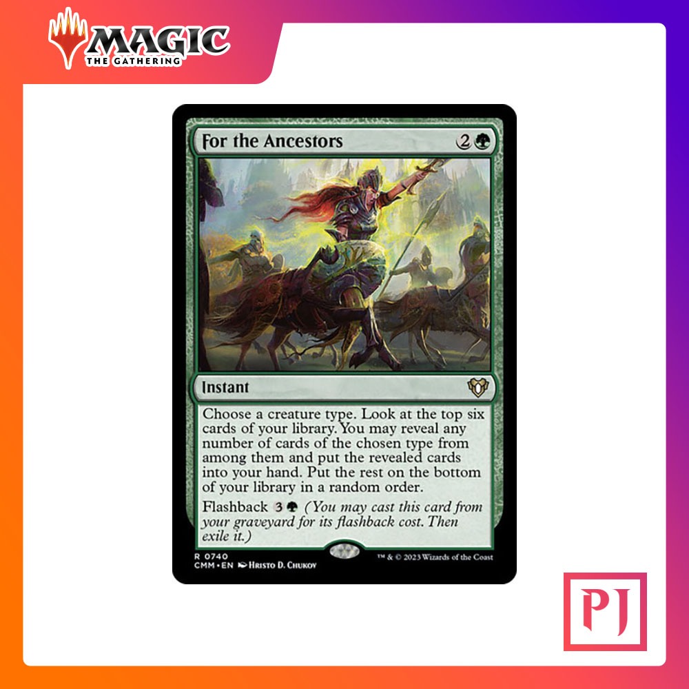 [MTG] For the Ancestors [CMM] [GREEN] [RARE] [NORMAL] [ENG] (การ์ดเมจิค ...