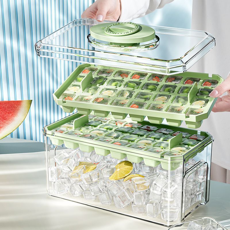 ice storage box กล่องทำน้ำแข็งพร้อมฝาปิด 1 ชั้น 2 ชั้น Ice Box แม่พิมพ์ ...