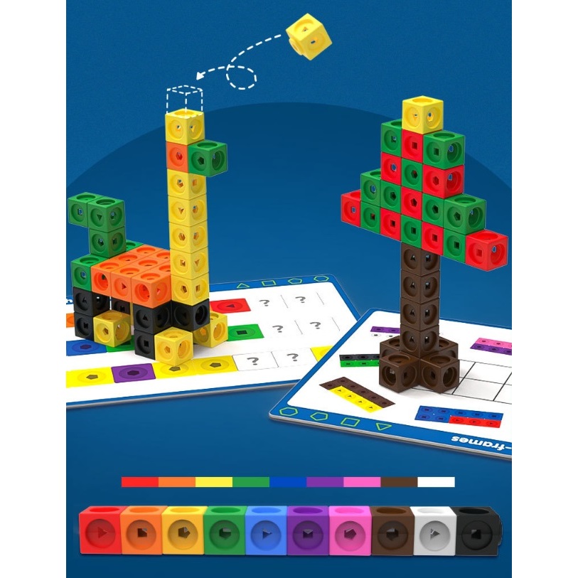 Magical Linking Cubes / Math Link Thinking Cube / Building Blocks ตัว ...