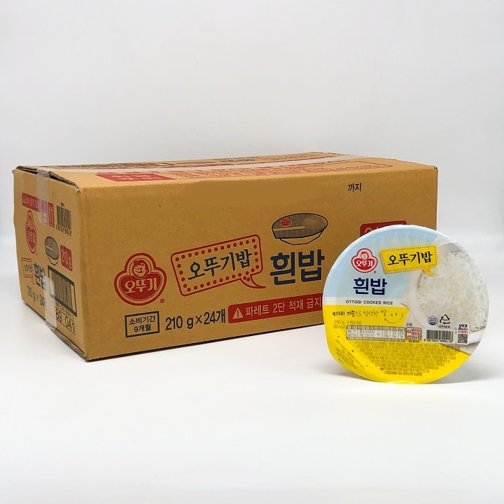OTTOGI Cooked White Rice 1 ลัง 24 ถ้วย ข้าวเกาหลีสำเร็จรูป 햇반 ข้าว ...