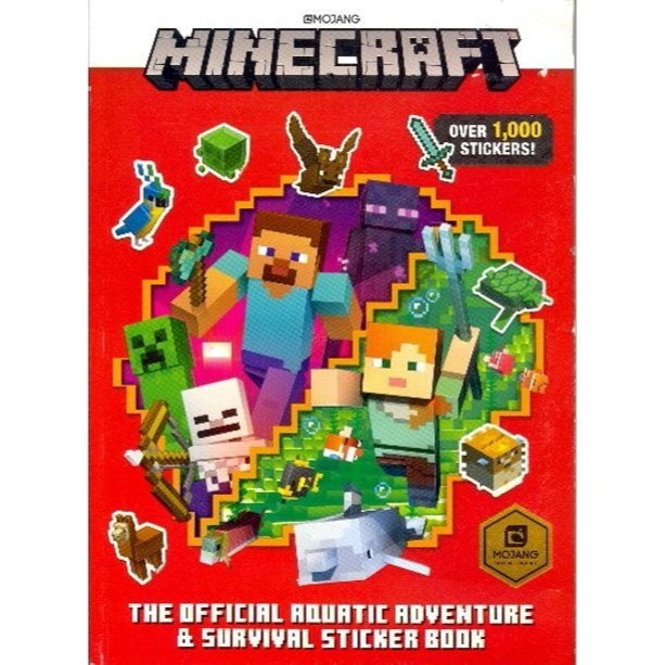 Minecraft : The Official Aquatic Adventure and Survival Sticker Book ...