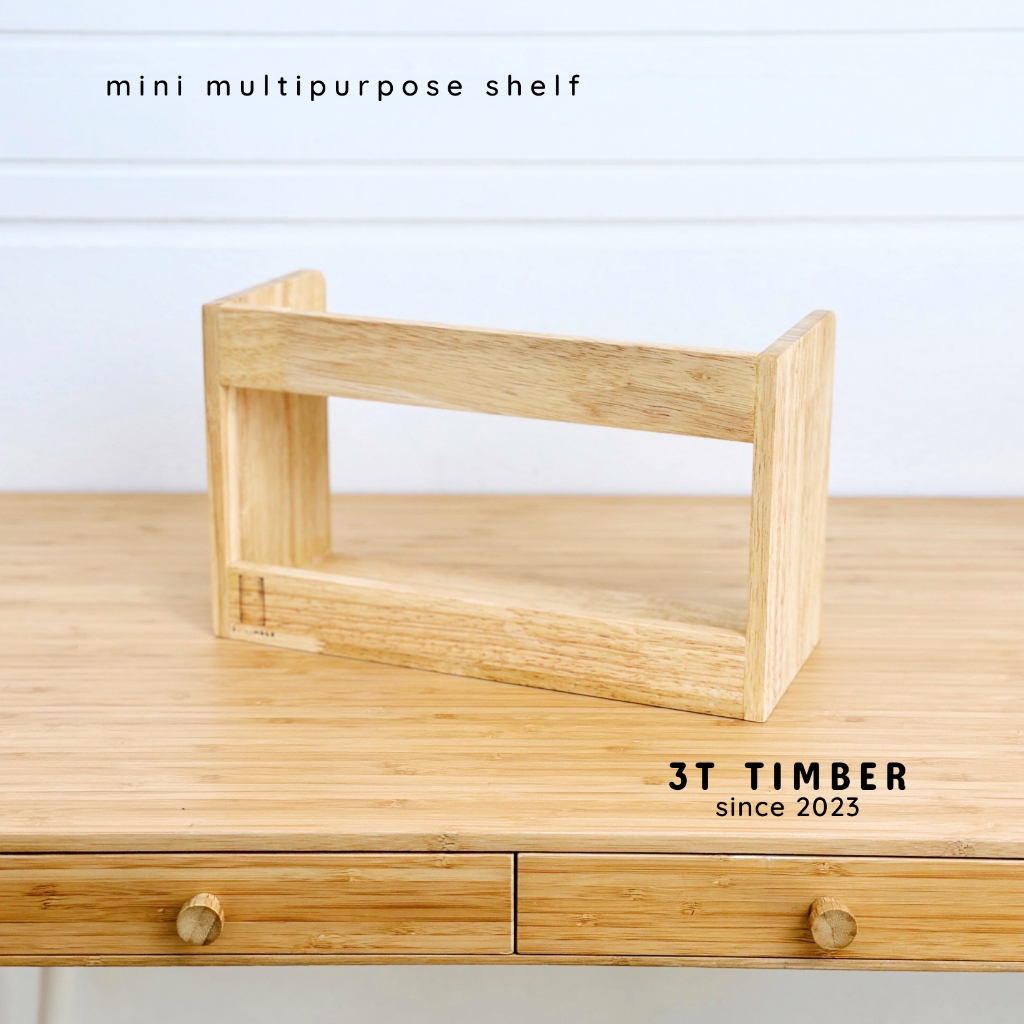 3T TIMBER ชั้นวางของไม้ ขนาดเล็ก mini shelf ผลิตจากไม้แท้ 100% มี 6 ...