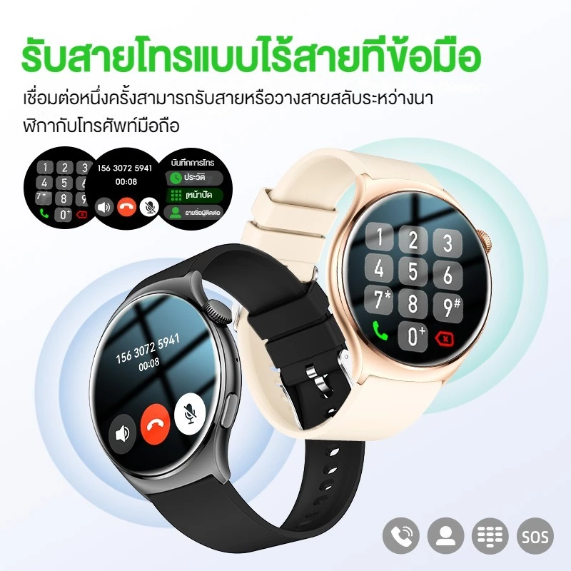 Aolon Mars R3 1.43 นิ้ว สมาร์ทวอทช์ Amoled smartwatch IP68 กันน้ำ 300mAh นาฬิกาวิ่ง ภาษาไทย smartwatch จอเล็ก