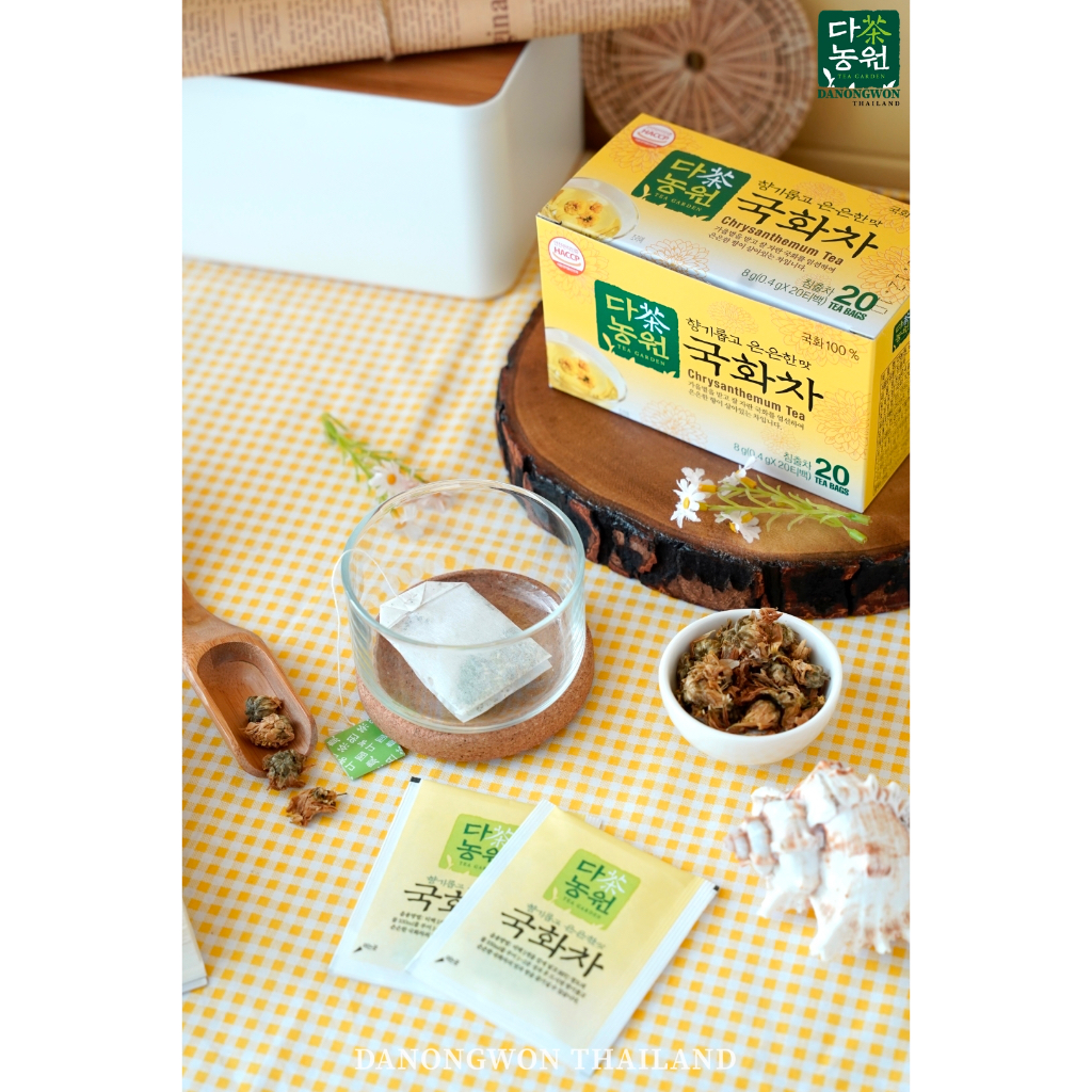 พร้อมส่ง Danongwon ชาเก๊กฮวย Chrysanthemum Tea ชาเก๊กฮวยเกาหลี กล่อง20 ...