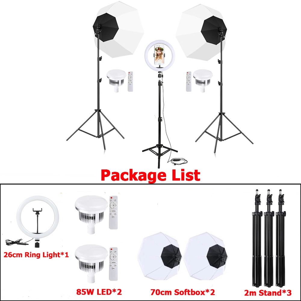 Ring Light ไลฟ์สด 85W/300W ไฟไลฟ์สด สตูดิโอถ่ายภาพ ไฟต่อเนื่อง ไฟ ...