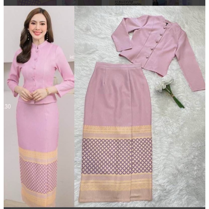 ชุดไทยจิตรลดาสีชมพู เรียบหรูดูแพง ใส่ได้ทุกโอกาส ดาราเซเลบนิยม | ANANYA มุมมองที่ 6