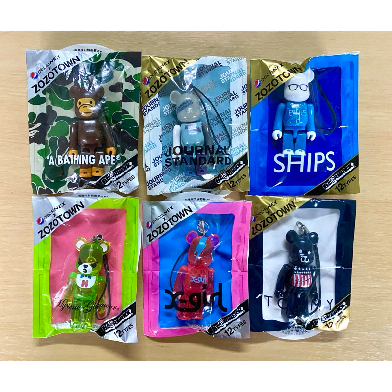 ของญี่ปุ่นแท้🇯🇵💯] พวงกุญแจฟิกเกอร์ bearbrick 70% : Pepsi NEX x