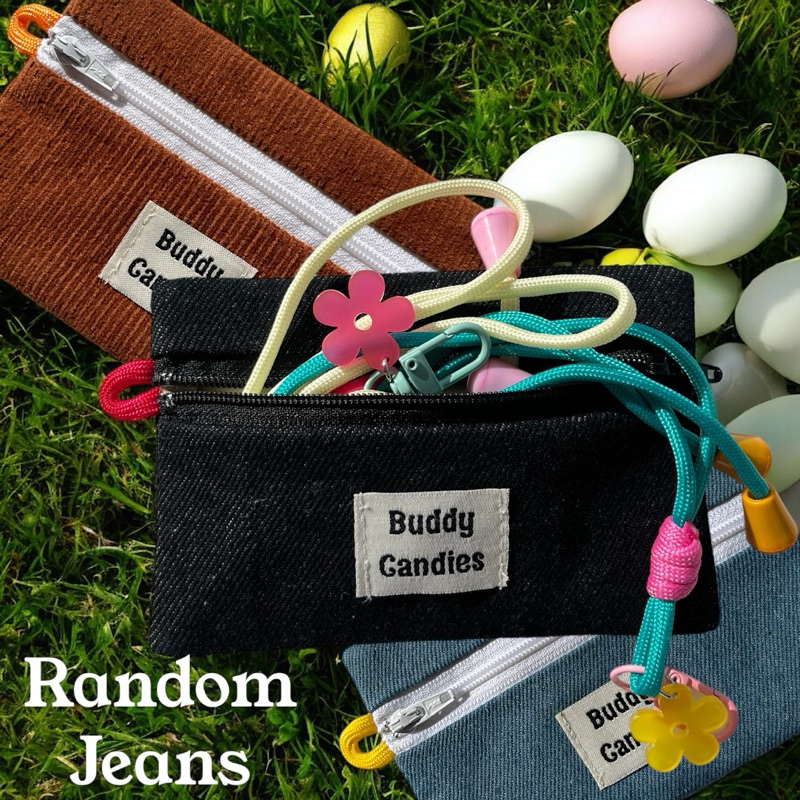 random jeans (กระเป๋าใบเล็กใส่เหรียญใส่บัตรพกพาง่าย) | Shopee Thailand