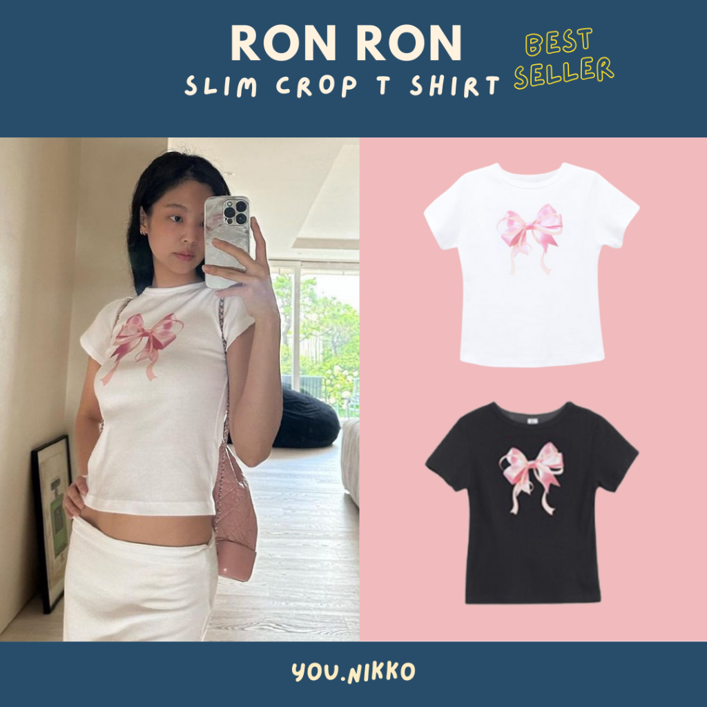 (พร้อมส่ง) Ron ron cropped tshirt | Shopee Thailand