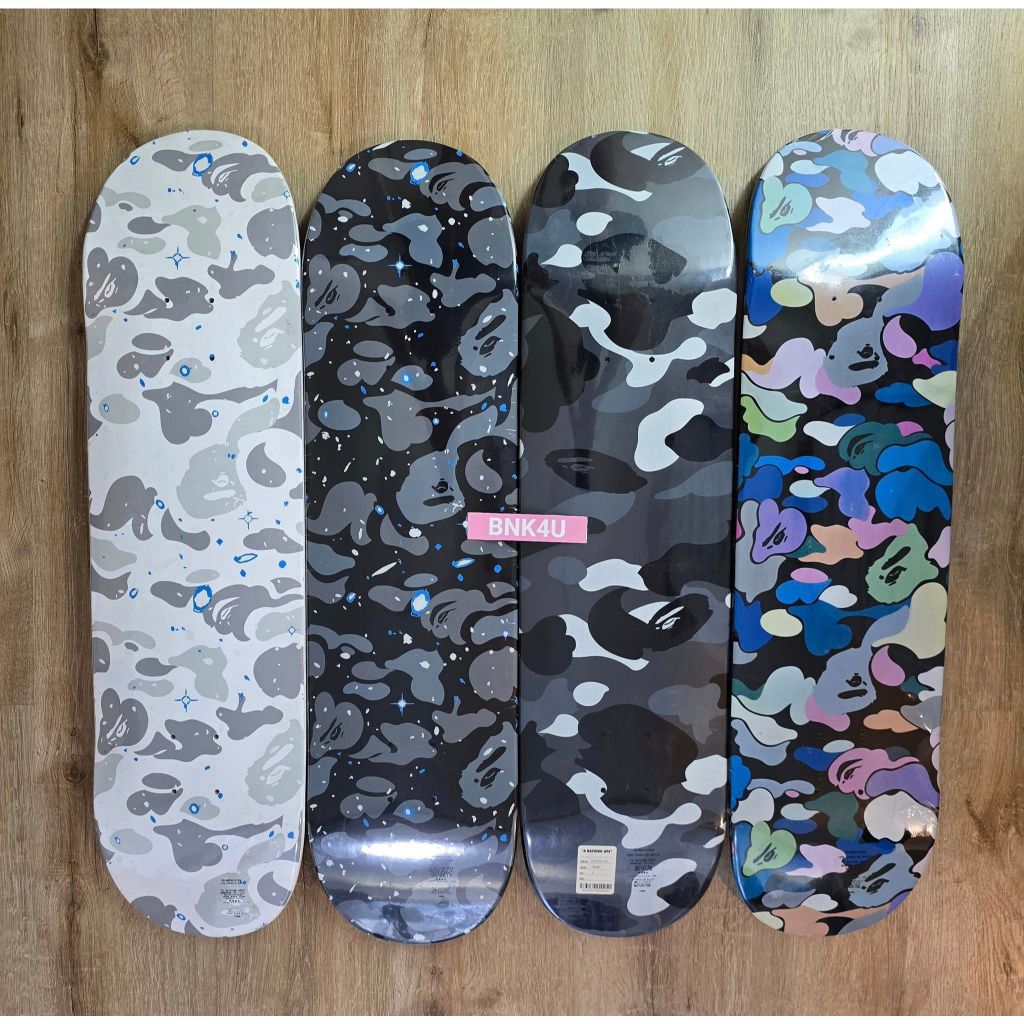 Skateboard Complet ABC Camouflage Par Bathing Ape, Neuf Et Sous Blister