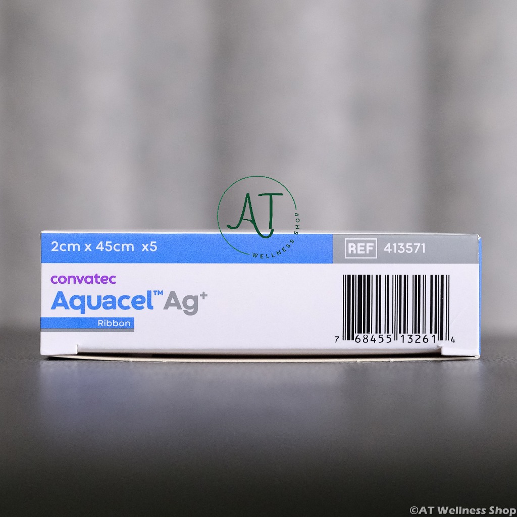 Aquacel Ag+ Ribbon 2x45 cm แผลปิดแผลไฮโดรไฟเบอร์ มีฤทธิ์ฆ่าเชื้อ สำหรับ ...