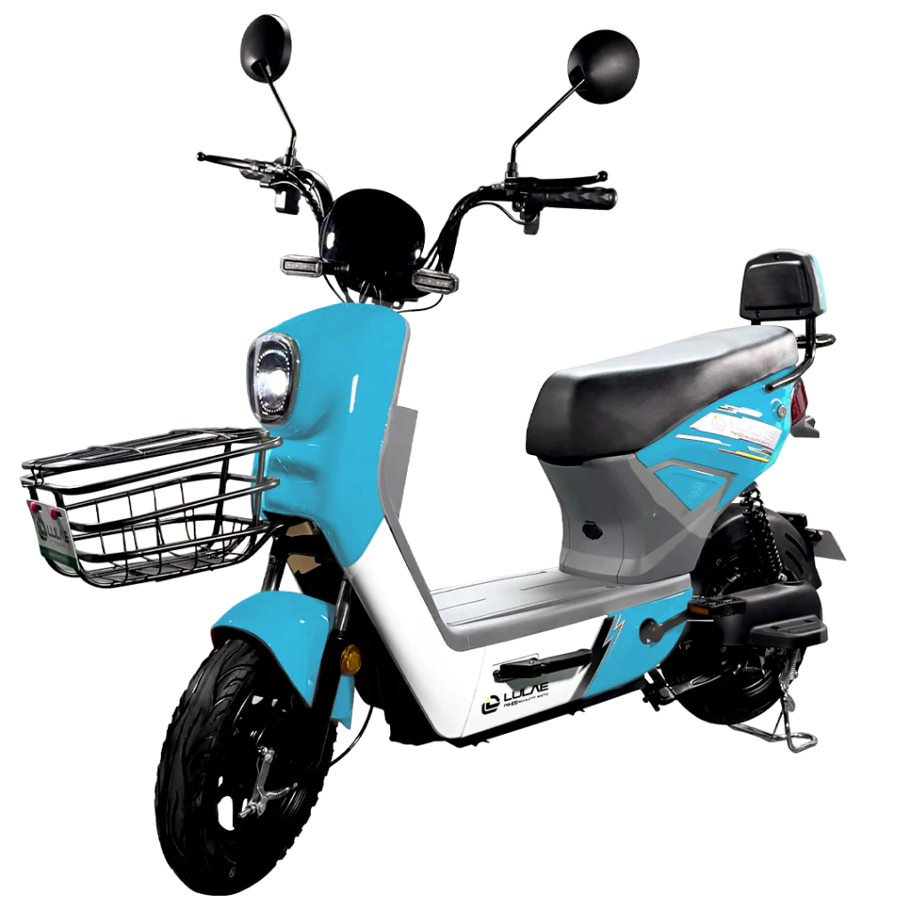 LULAE V25 จักรยานไฟฟ้า มอเตอร์ 500W แบตเตอรี่ 48V 12A มีกระจกมองหลัง ไฟหน้า–หลัง สำหรับผู้ใหญ่