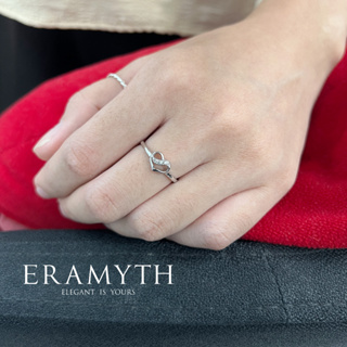 Eramyth jewelry: แหวน ดีไซน์ หัวใจ ฝังเพชรสวิสCZ (Silver 925) รัหส PA-0757-R01 พร้อมส่ง