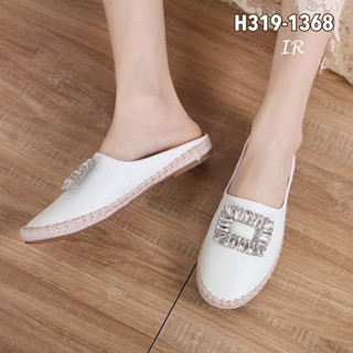 H319-1368 รองเท้าหนังสวมเปิดส้น ใส่สบาย พื้นนิ่ม