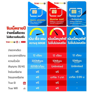 ราคาและรีวิวซิมเทพรายปี AIS / TRUE / DTAC ราคาพิเศษ!!