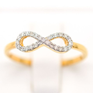 แหวน Infinity (อินฟินิตี้) อนันต์ แหวนเพชร แหวนทองเพชรแท้ ทองแท้ 37.5% (9K) ME512