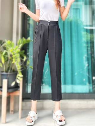 กางเกงขา 7ส่วนผู้หญิง No.832 Free Size กางเกงแฟชั่น ผ้ายืดเกาหลี เก็บทรง ใส่สบาย ระบายอากาศได้ดี