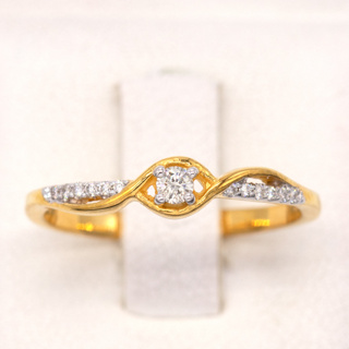 แหวนเพชรแท้ หวานๆ แหวนเพชร แหวนทองเพชรแท้ ทองแท้ 37.5% (9K) ME735