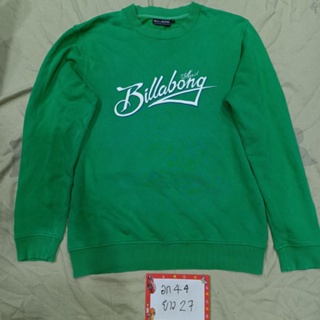 billabong sweater vintage บิลลาบองค์ สเว็ตเตอร์ สีเขียว งานสเก็ตบอร์ด มือสอง