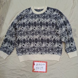 sweater wool  vintage สเว็ตเตอร์วูล ลายสวย มือสอง