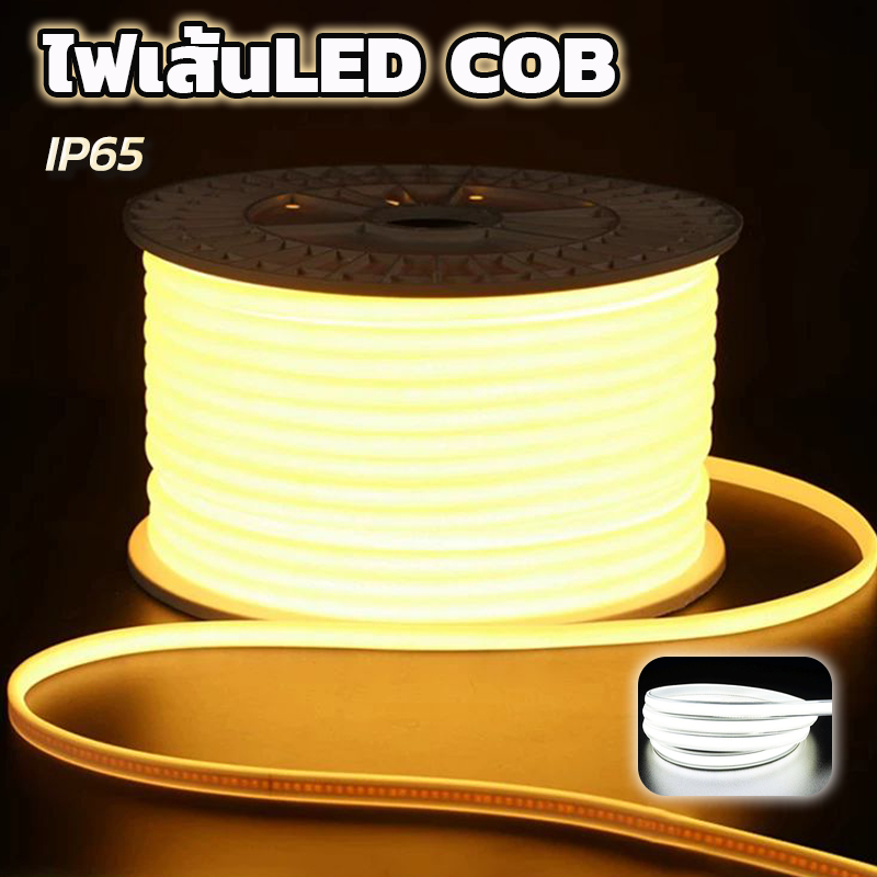 ไฟเส้น-led-ไฟสายยาง-led-ไฟหลังทีวี-led-strip-กันน้ำip65-แสงวอร์มไวท์และแสงขาว-neon-flex-220v-ไฟติดตู้โชว์