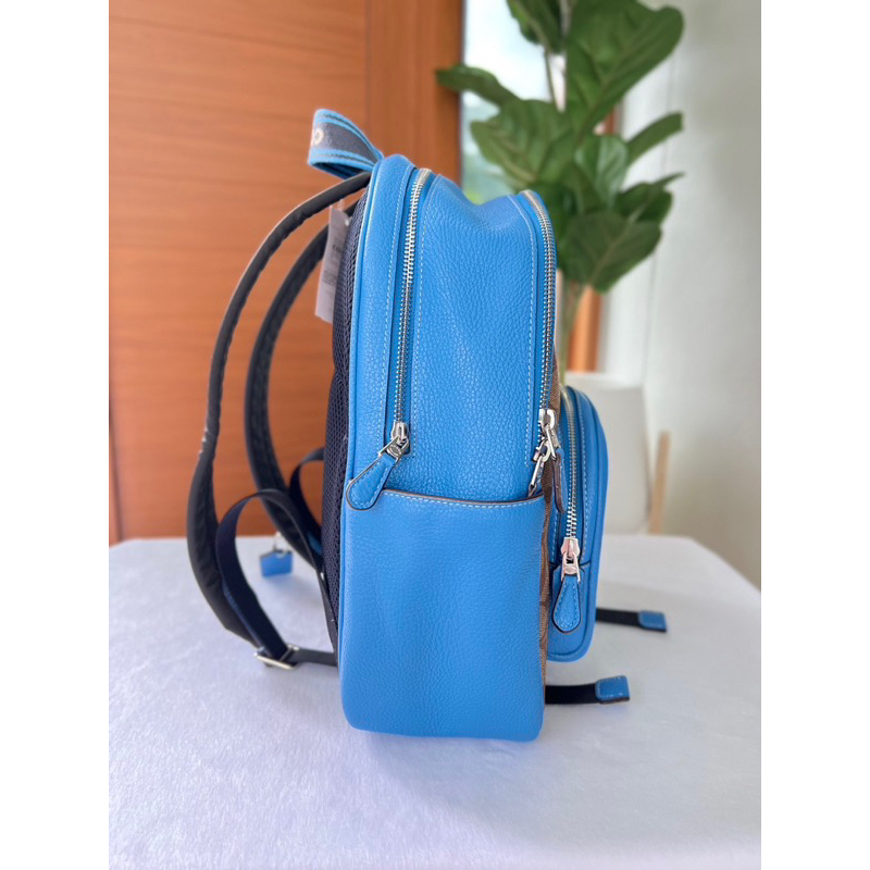ผ่อน0-กระเป๋าเป้-ลายซี-สีน้ำเงิน-10-นิ้ว-coach-court-backpack-in-signature-canvas-cj593-ไซส์m