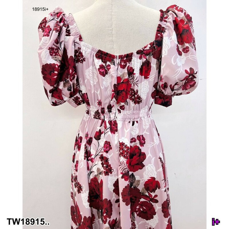 tw18915-dress-แมกซี่เดรส-แขนตุ๊กตา