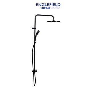 ENGLEFIELD Beat shower Column (square slide bar 60 cm.) ชุดฝักบัวพร้อมก๊อกผสมยืนอาบ รุ่นบีท K-32549X-BL