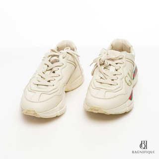 GUCCI SNEAKER 36 WHITE LOGO GUCCI CALF