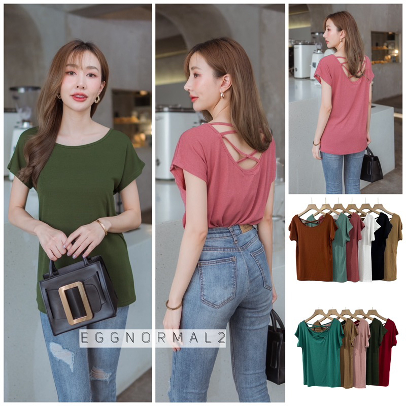 la-dress-l41-1091-เสื้อคอยูกุ้น-ด้านหลังไขว้