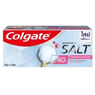 Colgate​ salt​ sensitive relief สูตรเกลือเข้มข้น​ แพคคู่