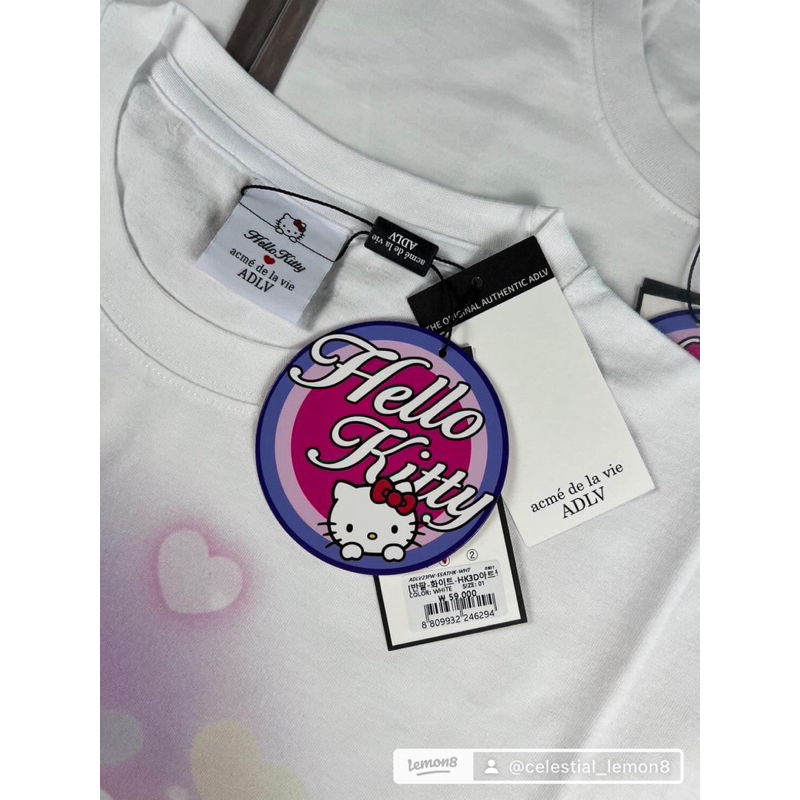 เปิดตี้-ราคาเดือดมากก-ค่ะ-ของแท้-ถูกกไปอีกจ้าา-รีบเลย-acm-de-la-vie-x-hello-kitty-short-sleeve