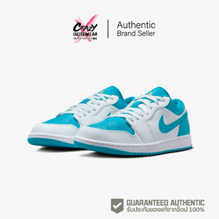 Nike Air Jordan 1 Low "Aquatone" (553558-174) สินค้าลิขสิทธิ์แท้ Nike รองเท้าลำลอง รองเท้าผ้าใบ