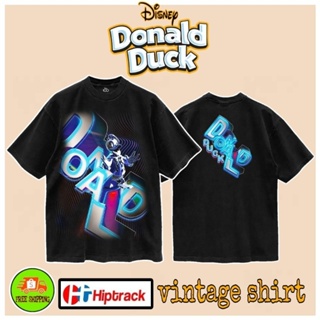เสื้อDisney ลาย Donald Duck สีดำ ฟอกเฟด (MPA-031)