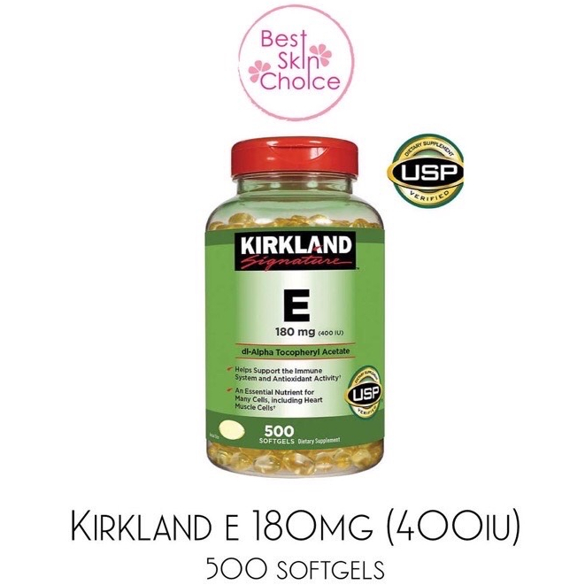 Kirkland Signature Vitamin E 400IU - 500 Softgels | Shopee Thailand