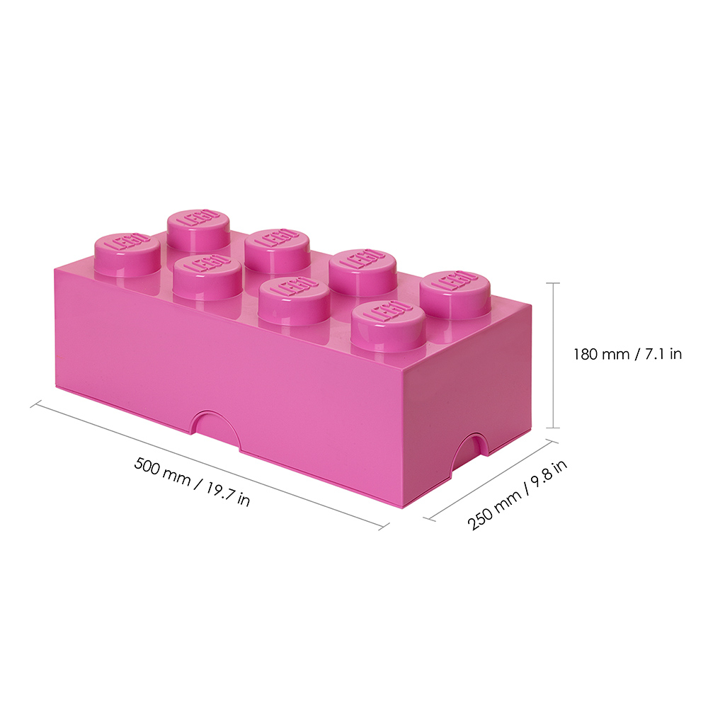 lego-กล่องเลโก้-กล่องใส่เลโก้-lego-storage-brick-8-pink-สีชมพู-50x25x18-cm