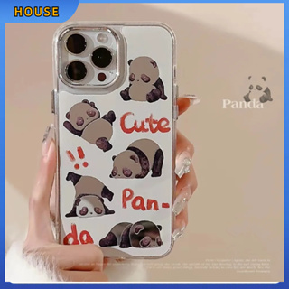 💲คูปองเคลม💲 case for iphone 11 12 หมีแพนด้า เคส 14 13 12 11 pro max ซิลิโคนเหลว ป้องกันการตก ทนทาน