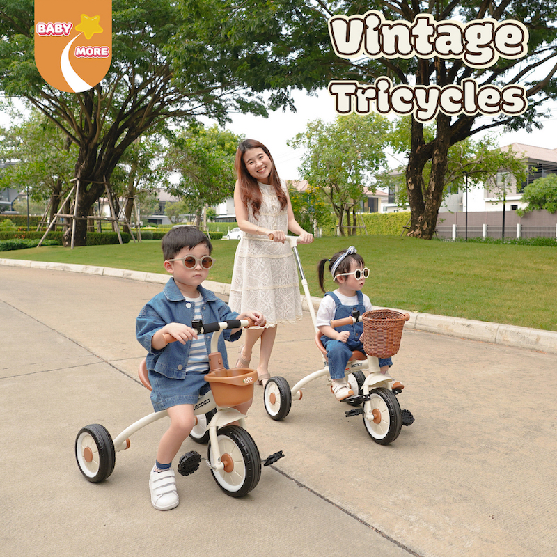 จักรยานเด็ก-จักรยานสามล้อ-lecoco-สไตล์วินเทจ-สำหรับเด็ก-1ขวบครึ่ง-5ขวบ