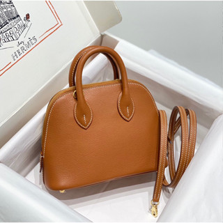 พรี​ ราคา10900 Hermes Mini Bolide กระเป๋าสะพายกระเป๋าสะพายข้าง  19*14*8cm