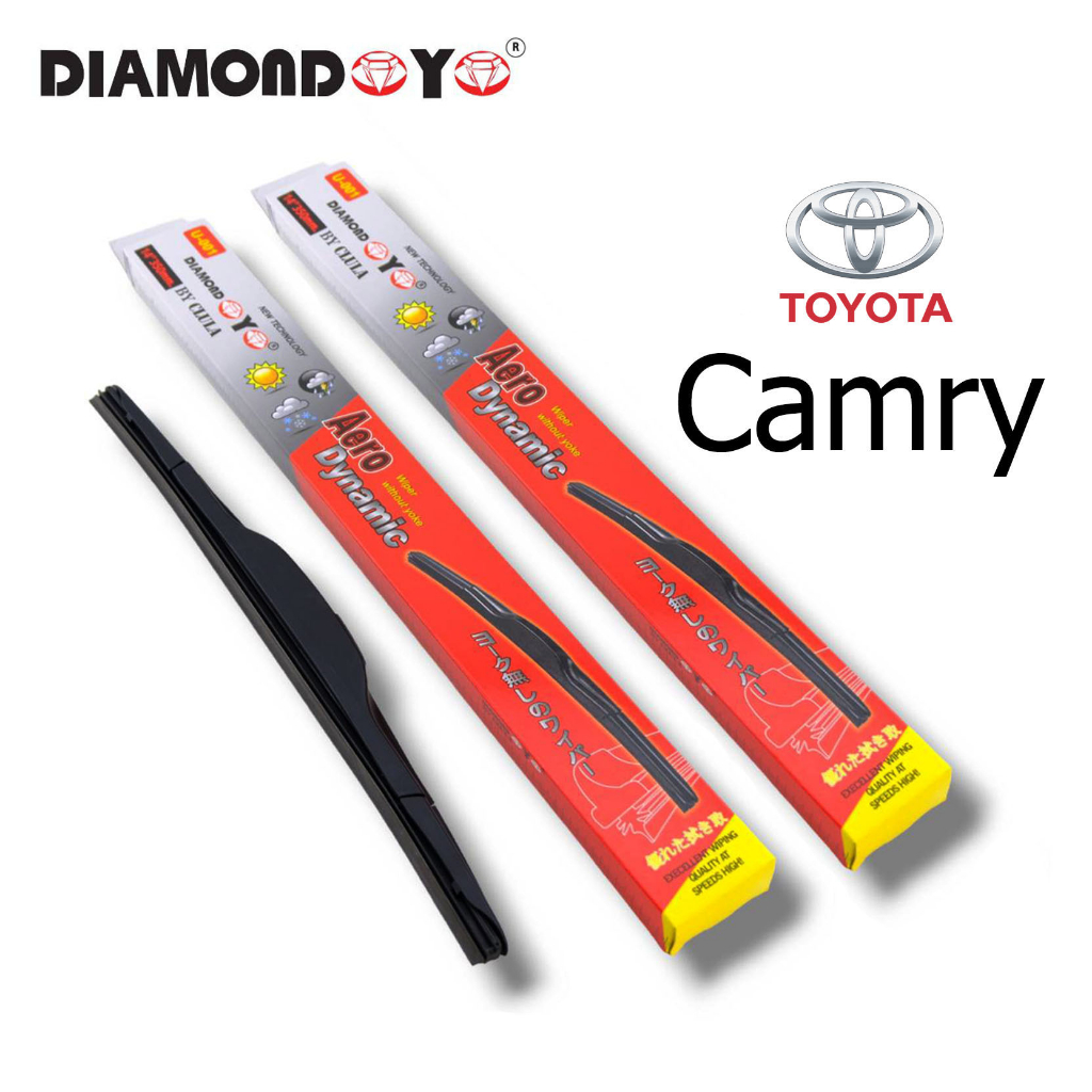 ใบปัดน้ำฝน-ยางใบปัดน้ำฝน-ตรงรุ่น-toyota-camry-ยี่ห้อ-diamond-eye-กล่องแดง