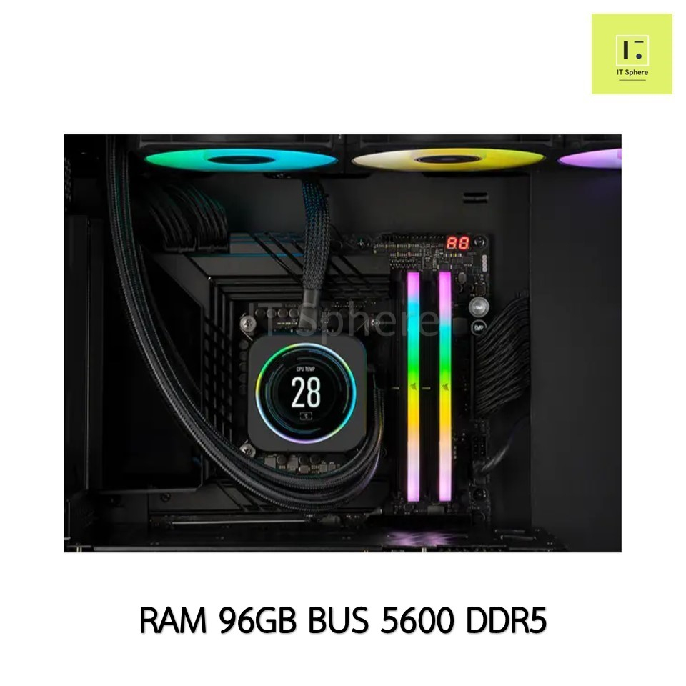 96GB (48x2) BUS5600 แรม CORSAIR VENGEANCE RGB Bus 5600 DDR5 สีดำ (RAM ...