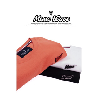 🦊เสื้อยืด memo รุ่น : Memo Wave ✅ เก็บปลายทาง🚚